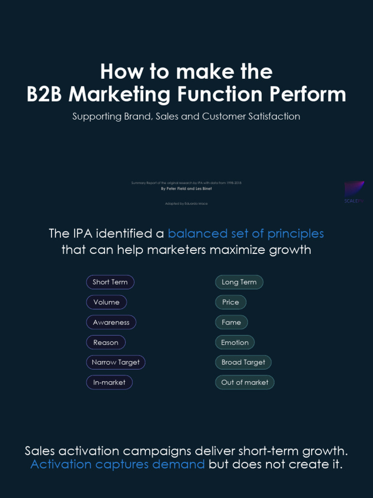 How To Perform B2B Marketing | PDF