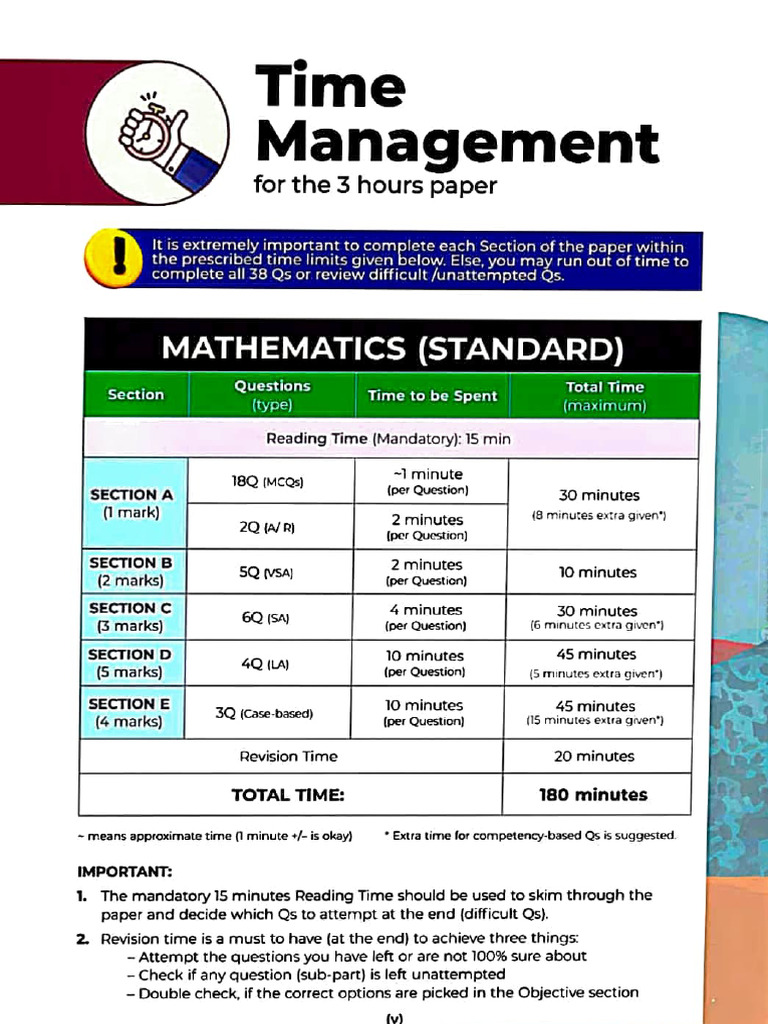 Time Management for Mathematics Exam | PDF | Area | Trigonometric Functions