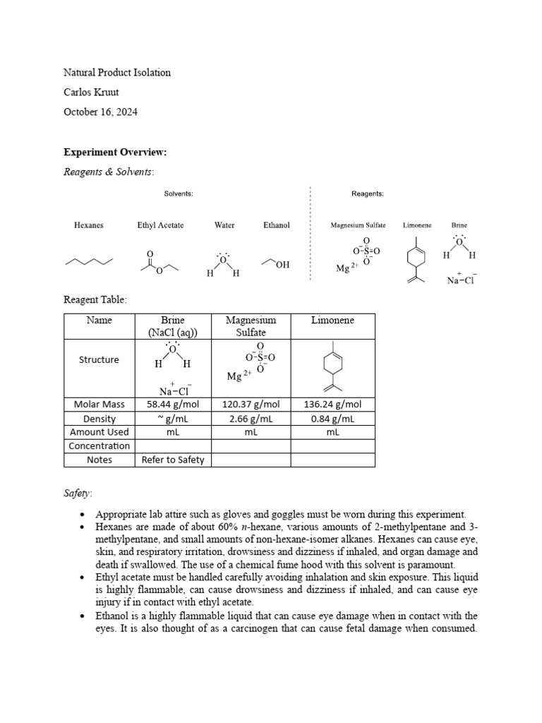 Natural Product Isolation ILN | PDF | Thin Layer Chromatography | Chemistry
