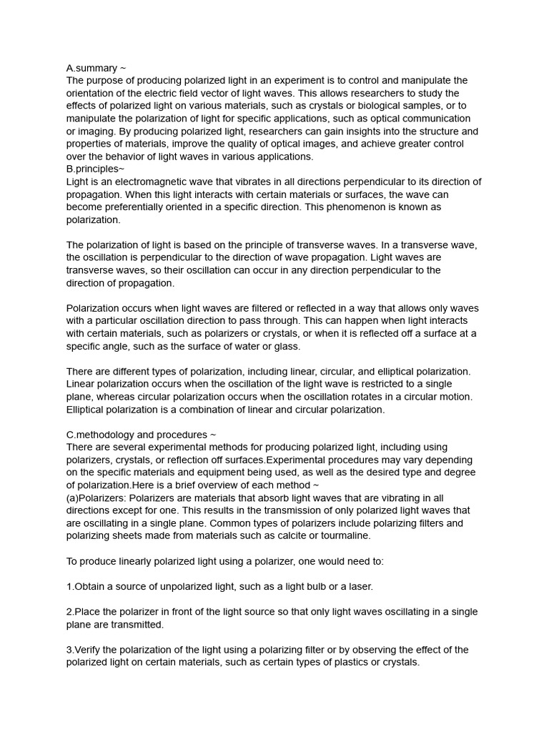 Polarization Pdf Polarization Waves Waves