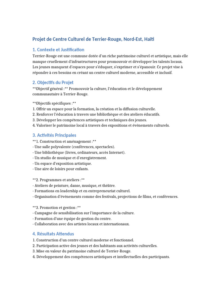 Exemple_Projet_Centre_Culturel_Terrier_Rouge | PDF | Bibliothèques ...