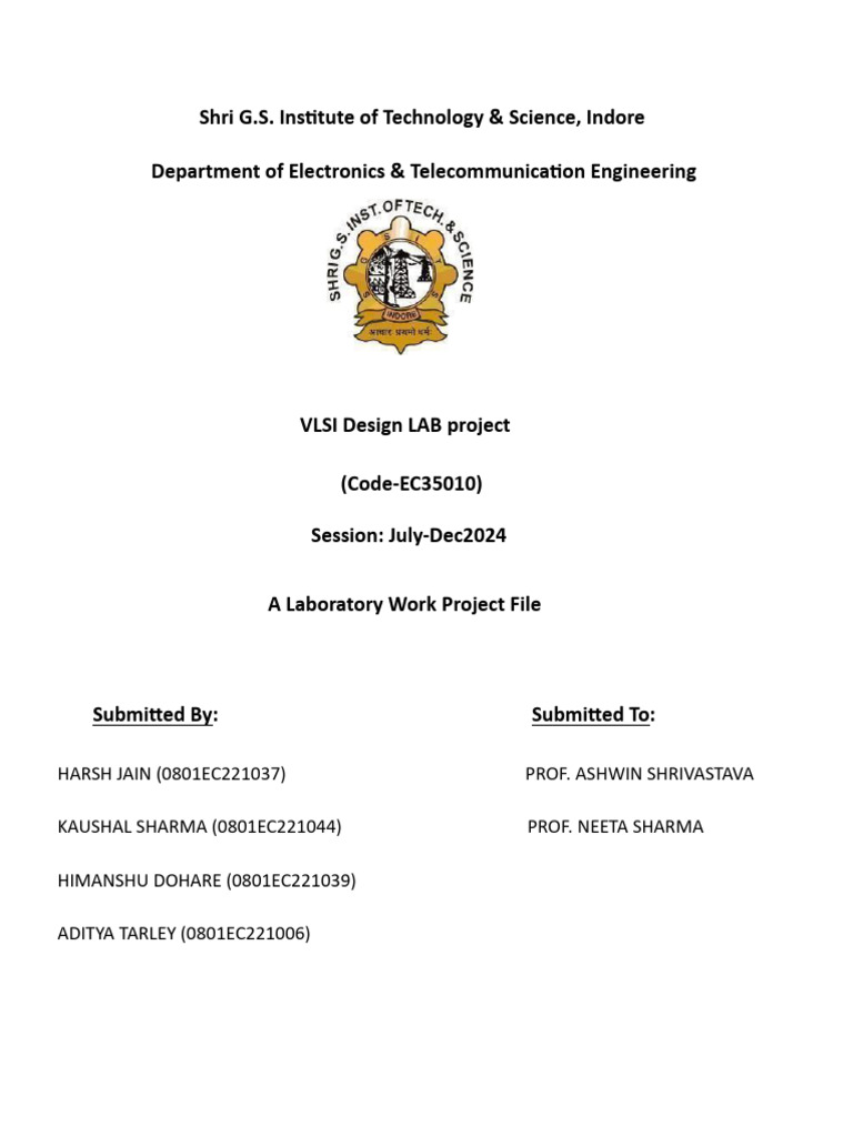 Vlsi Project File(1).PDF (1). | PDF | Computer Engineering | Digital ... image.