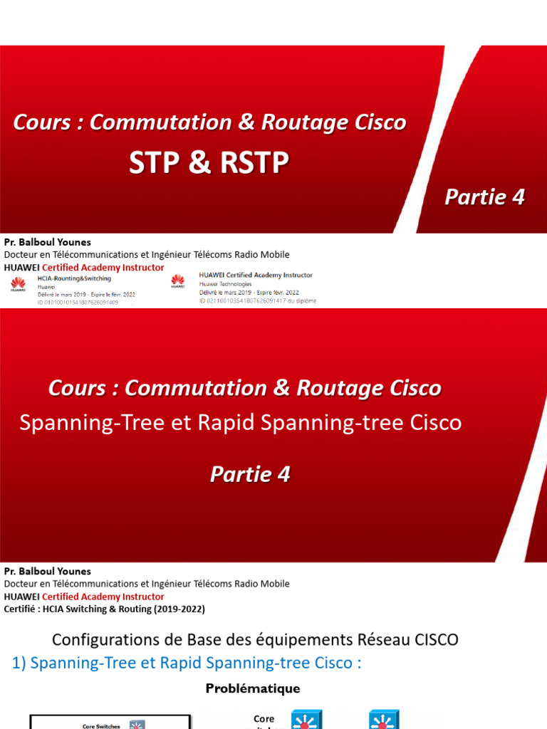 Spanning-Tree et Routage Cisco: Guide Complet | PDF | Transmission des ...