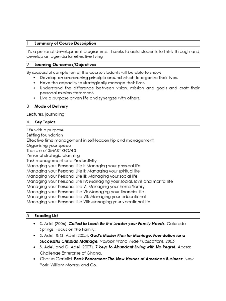 Course+Outline+-+Personal+Organization+IT+level+300 | PDF