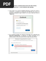 Configuración de MFA en Office 365 | PDF | Autenticación | Microsoft
