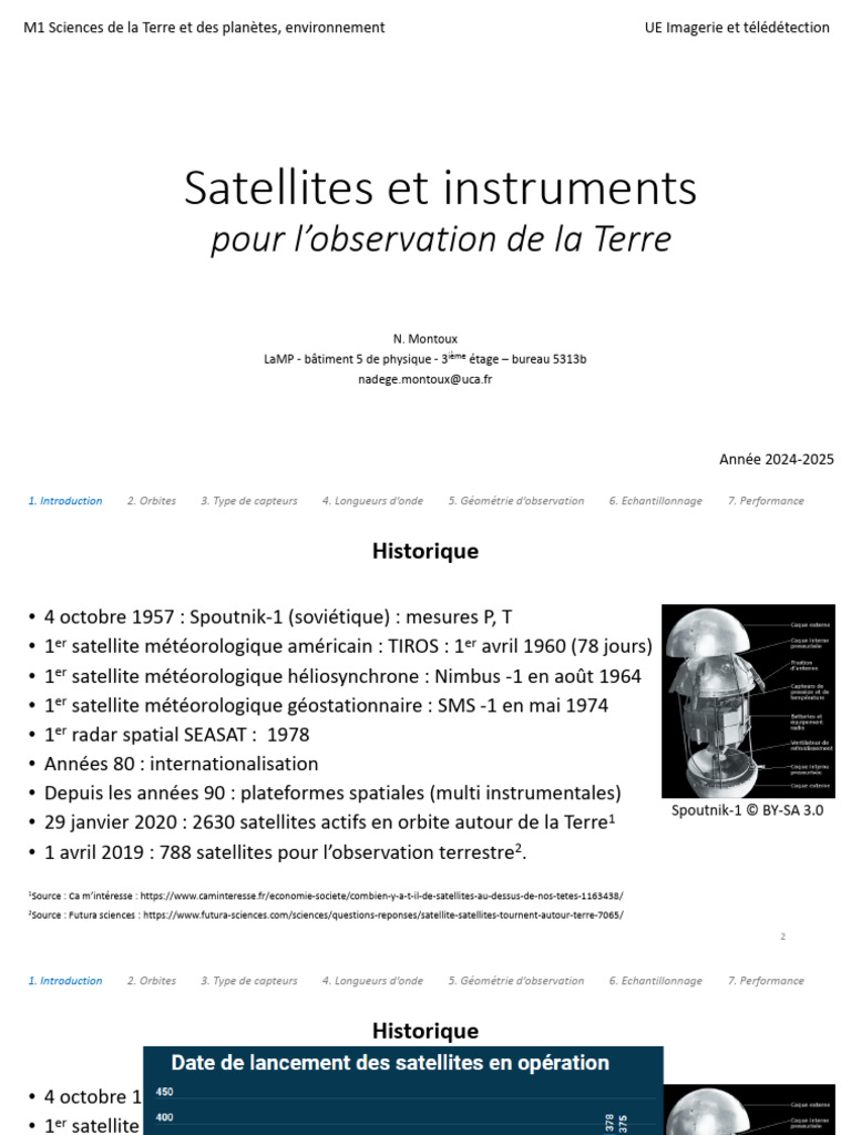 Types de satellites pour observation terrestre | PDF | Orbite | Satellite