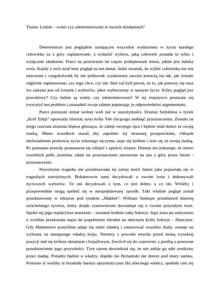 Rozprawka J. Polski | PDF