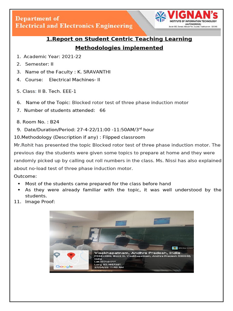 Student-Centric Teaching Methods in EEE | PDF | Learning | Methodology
