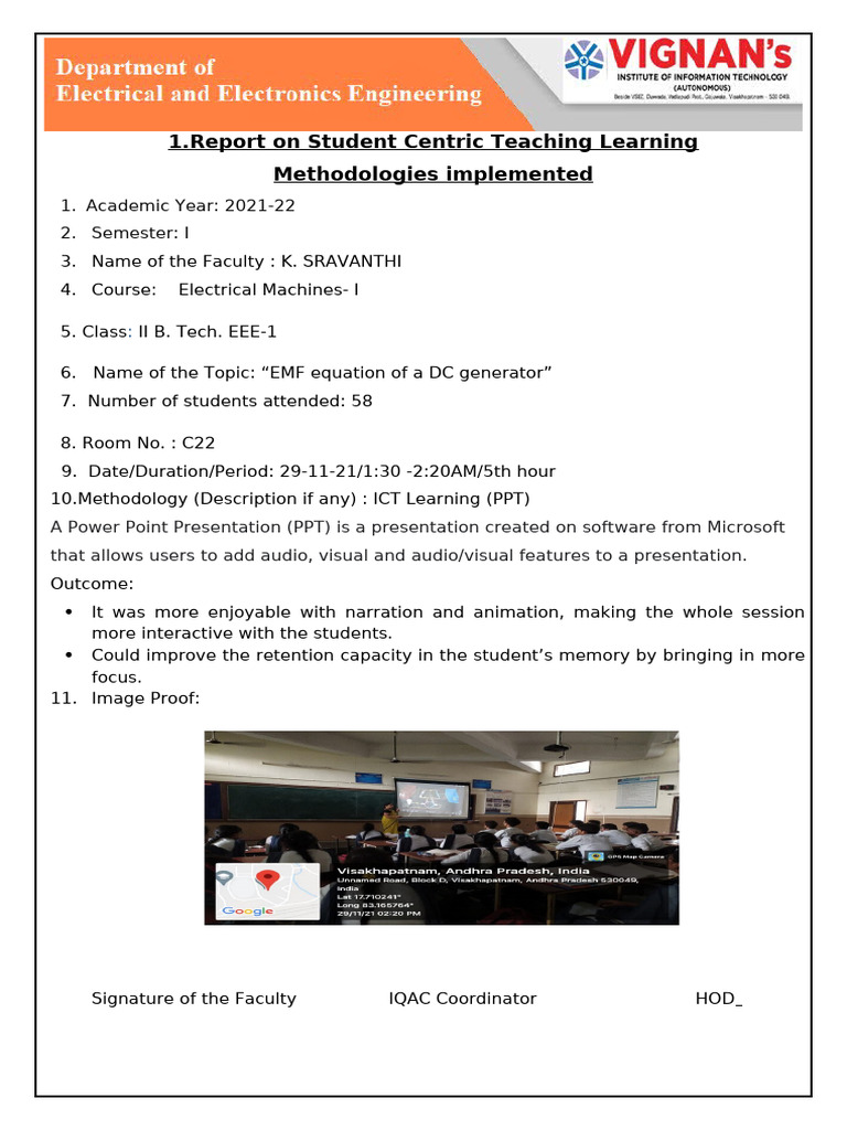 Student-Centric Teaching Methods in EEE | PDF | Learning | Methodology