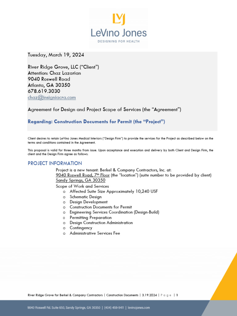 Berkel Contractors Project Scope Agreement | PDF | Indemnity | Legal ...