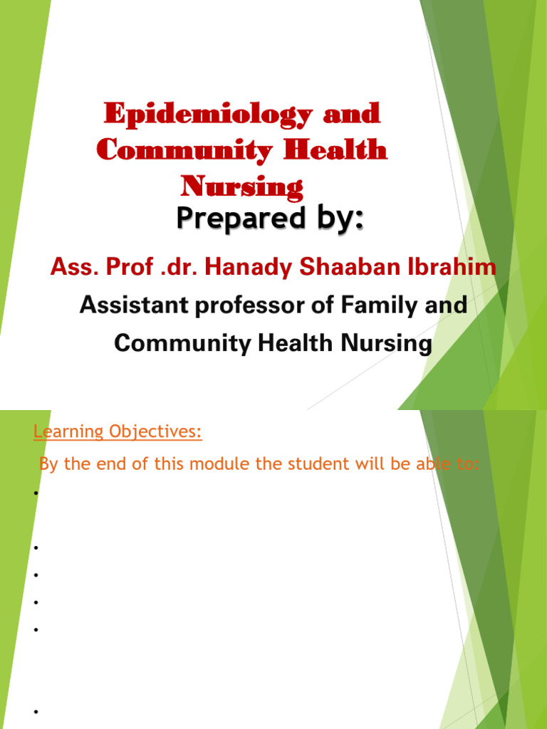 Epidemiology in Community Health Nursing | PDF | Infection | Epidemiology