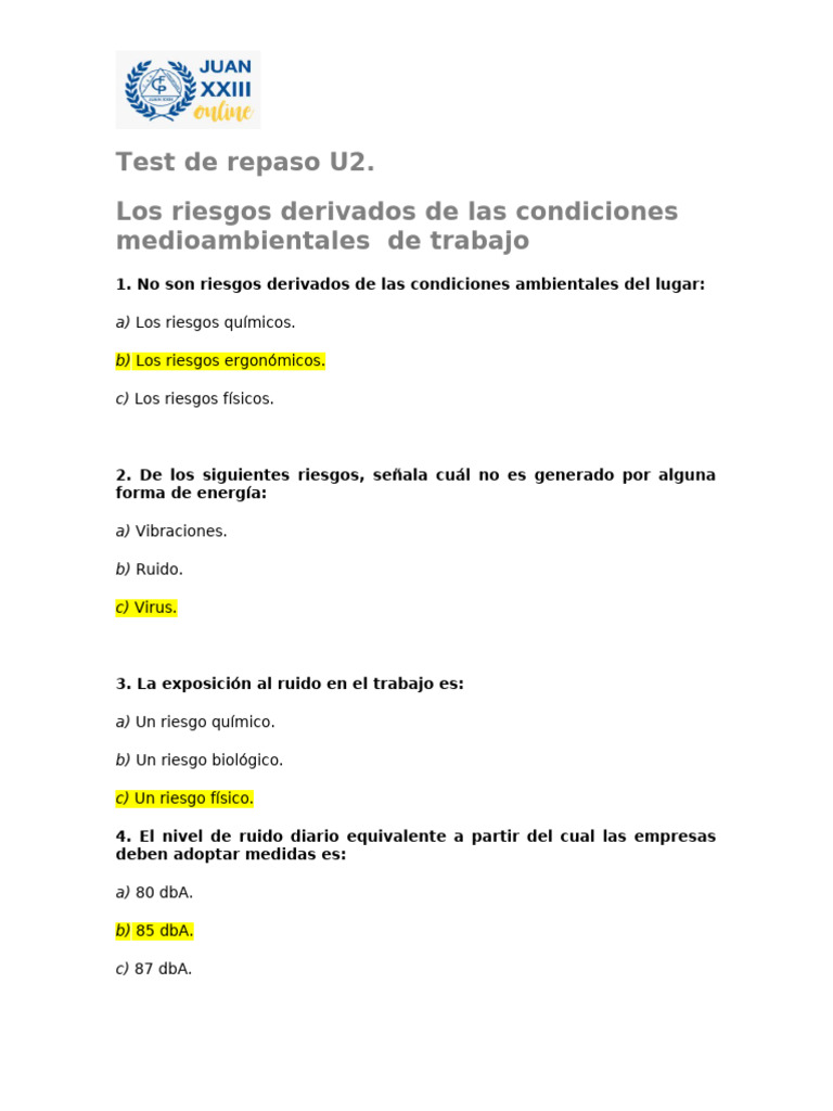 Test U2 | PDF | ruido