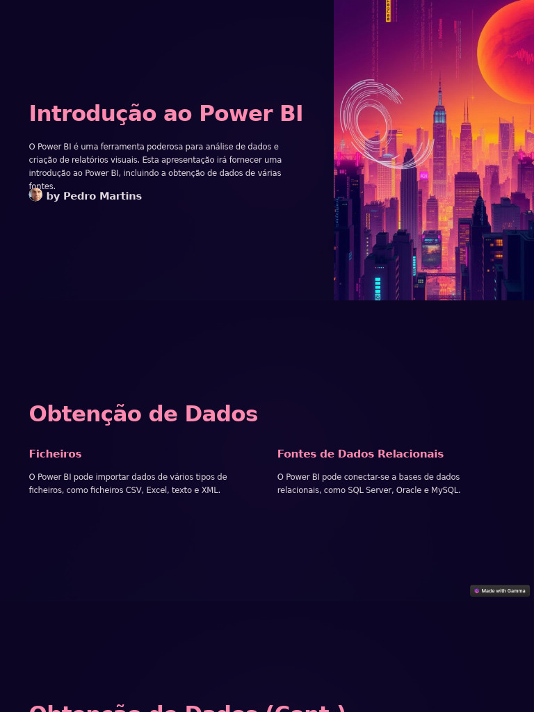 Introdução ao Power BI e Obtenção de Dados | PDF | Microsoft SQL Server ...