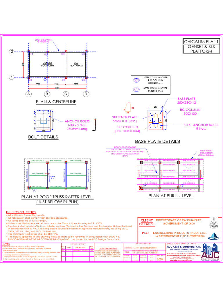 1694 - 01-SLS PLATFORM & GENSET DETAILS - 04 - 01 - 2025-Model | PDF ...