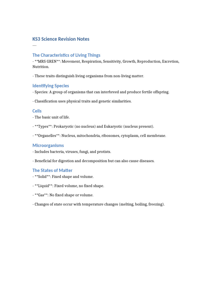KS3 Science Essentials | PDF