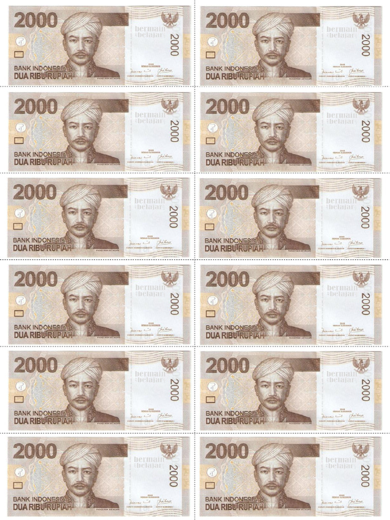 RP 2000 Uang Kertas Mainan Compress | PDF