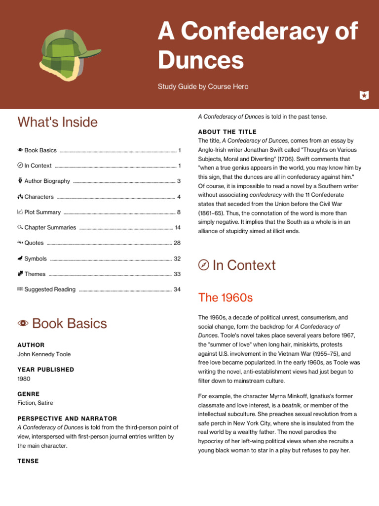 A Confederacy of Dunces | PDF