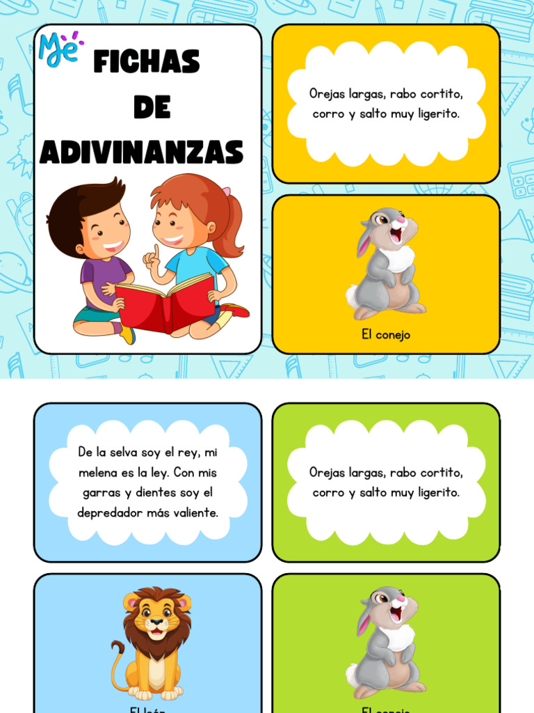 Fichas de Adivinanzas para Niños | PDF