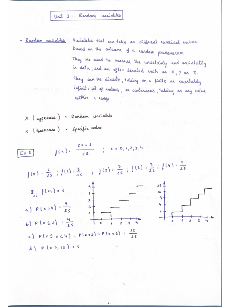 Statistical Analysis of Random Variables | PDF