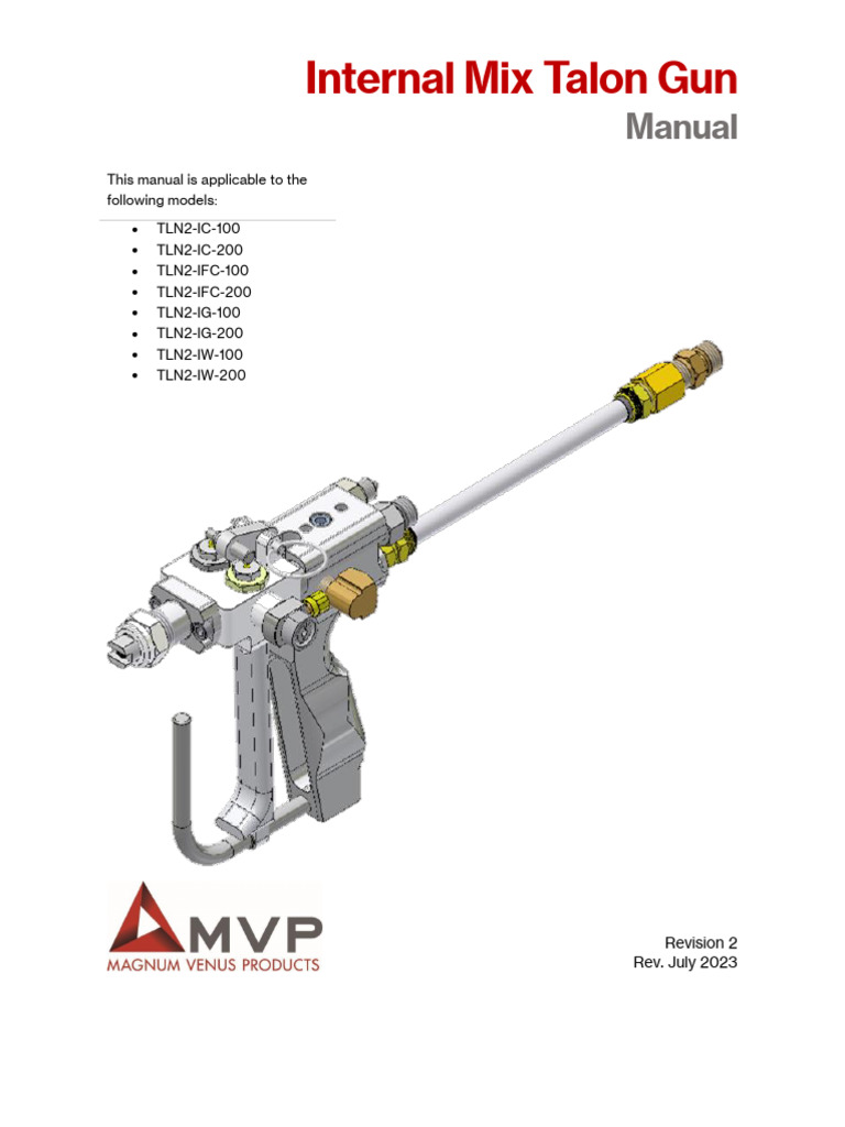 Internal Mix Talon Gun Manual | PDF | Personal Protective Equipment ...