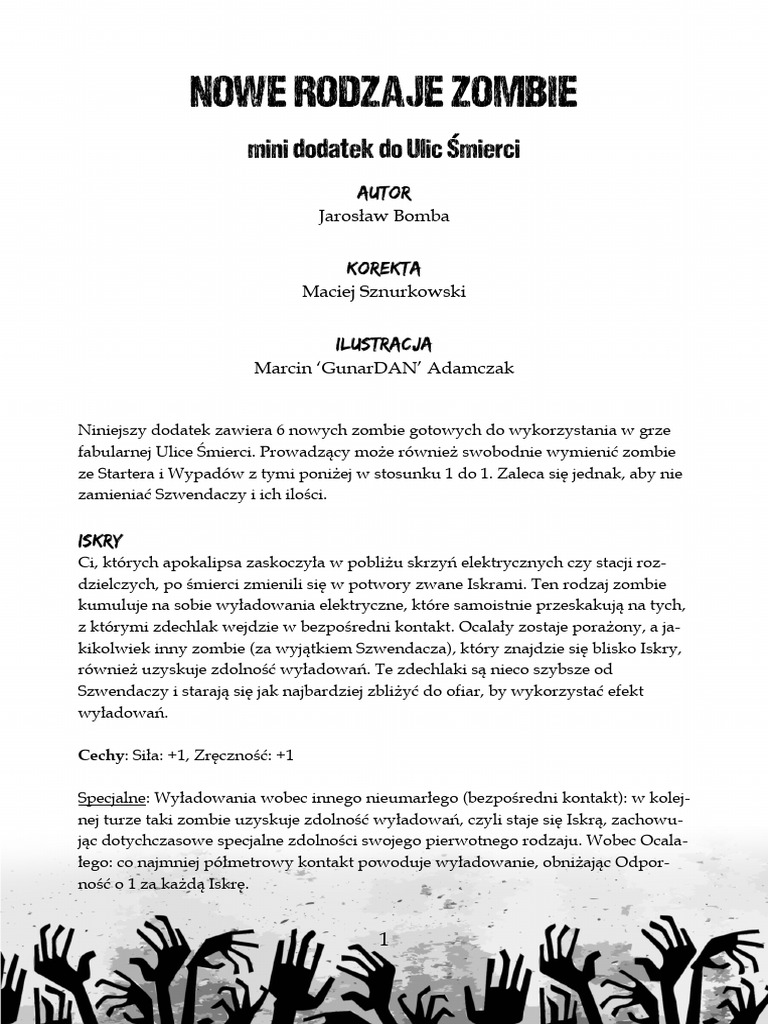 Nowe Rodzaje Zombie U | PDF