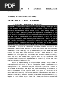 Jss 3 Eng Literature Appreciation
