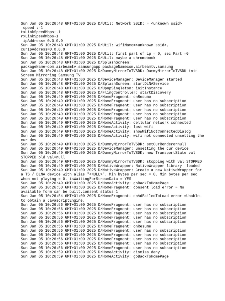 Network Connection and Subscription Logs | PDF | Computing ...