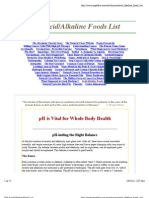 The Acid:Alkaline Foods List