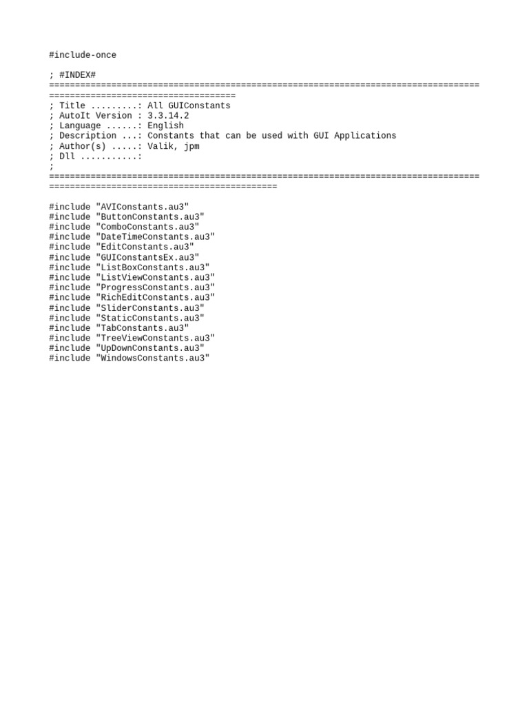 Gui Constants | PDF
