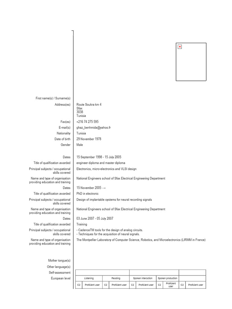 generateCV++ | PDF | Information | Essays
