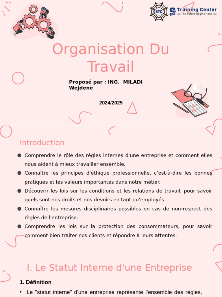 Organisation du Travail et Éthique Professionnelle | PDF | Recrutement ...