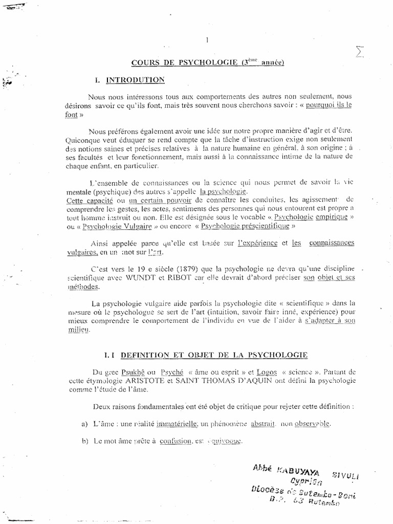 Introduction à la psychologie et ses méthodes | PDF | Système nerveux ...