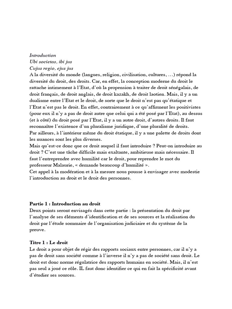 Introduction au Droit et ses Fondements | PDF | Loi | Rétroactivité
