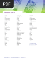 Language Line Language List | PDF