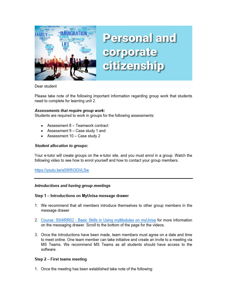 Group Work Guidelines for Students | PDF