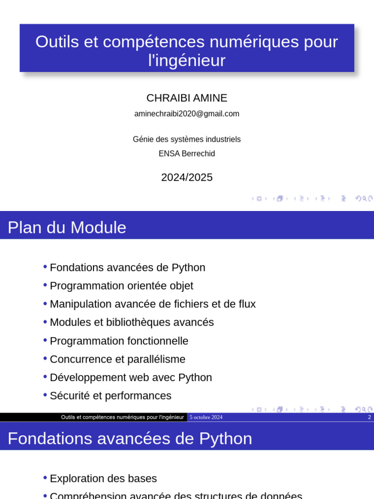 Outils numériques pour ingénieurs Python | PDF | Structure de contrôle ...