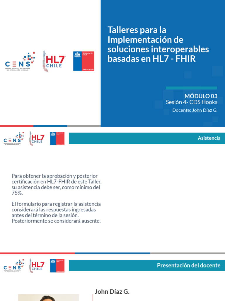 CDS Hooks en HL7-FHIR: Taller Módulo 3 | PDF | Informática | Ciencias ...