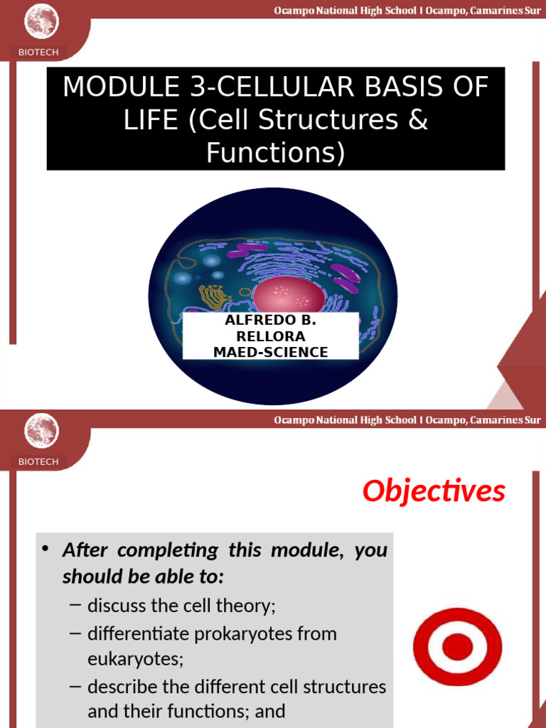 Cellular Basis of Life in Biotech | PDF | Cell Membrane | Cell (Biology)