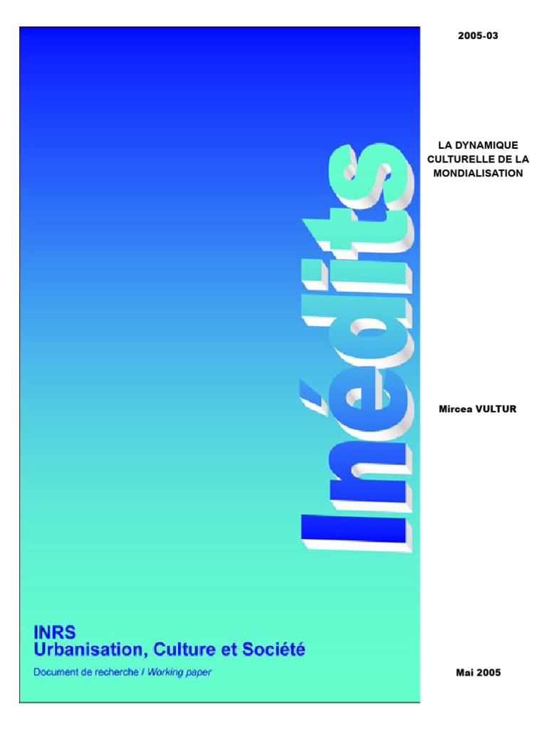 Dynamique culturelle de la mondialisation | PDF | Globalisation ...