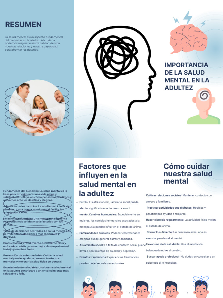 Salud Mental en la Adultez: Claves y Beneficios | PDF | Adultos | Mente