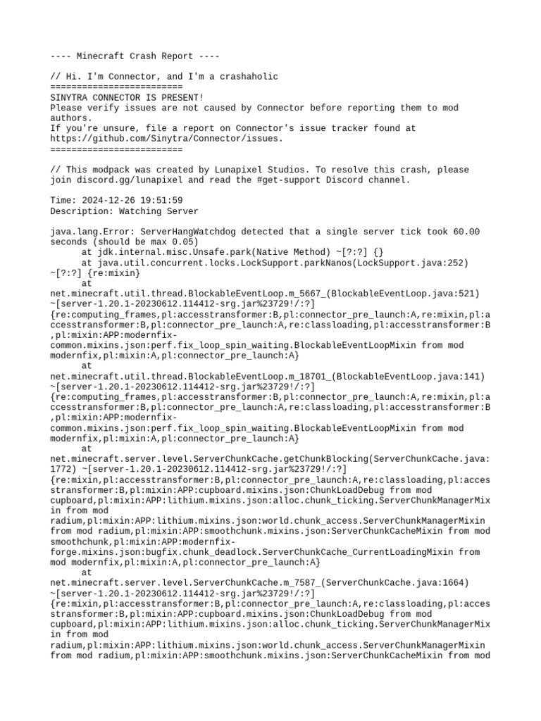 Crash 2024 12 26 - 19.51.59 Server | PDF | Computing | Programming ...