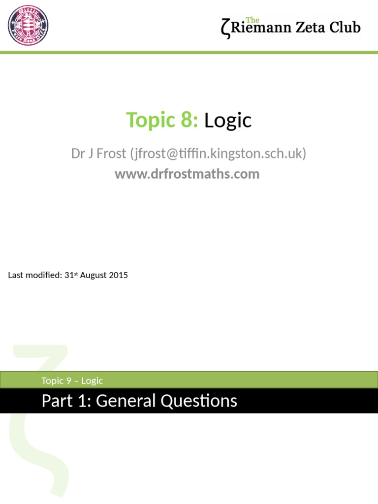 Logic Problems and Solutions Guide | PDF | Boolean Algebra | Teaching ...