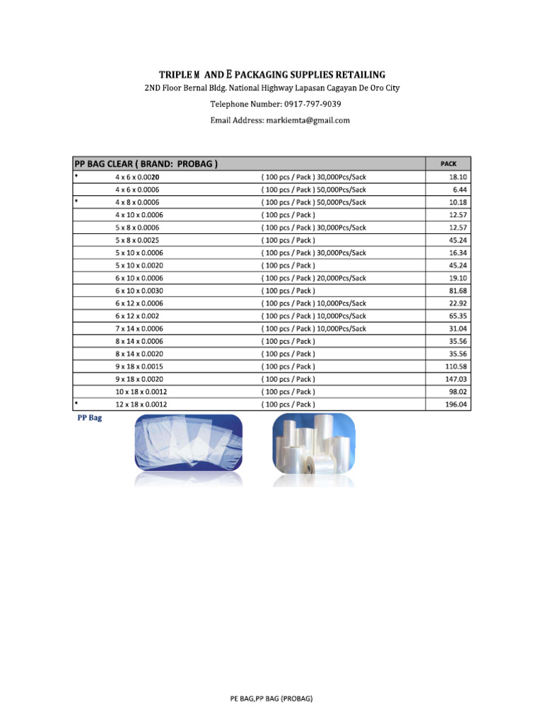 PP Bag | PDF