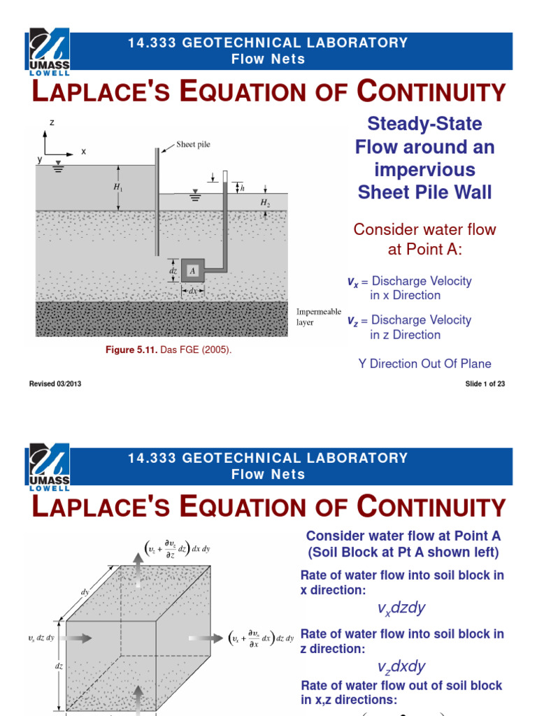 Flow Net | PDF | Discharge (Hydrology) | Permeability (Earth Sciences)