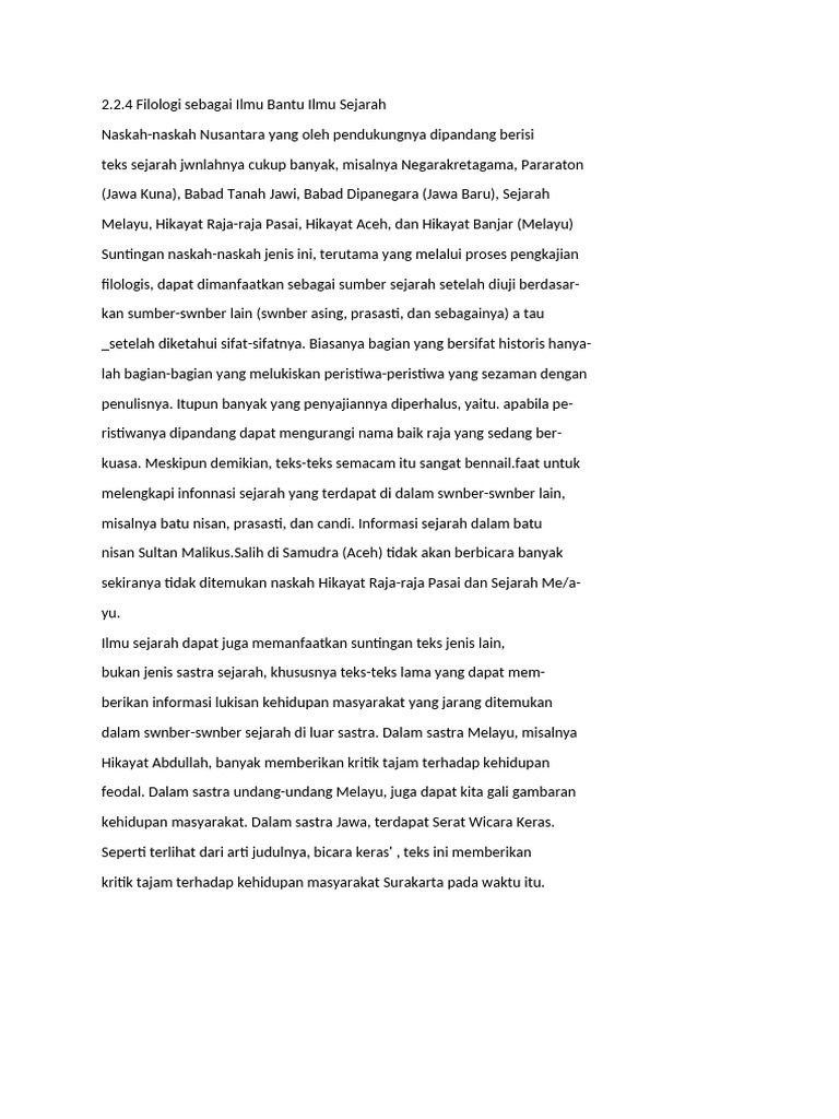 Filologi dan Sejarah Nusantara | PDF