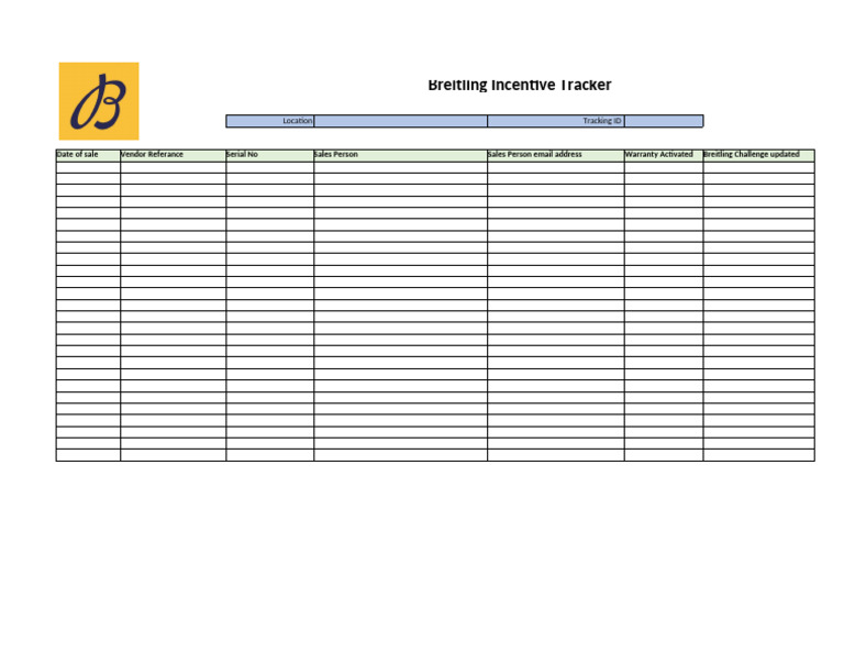 Breitling Sales Incentive Log | PDF