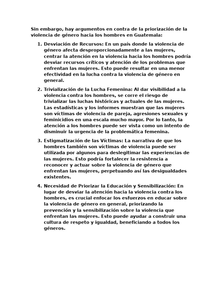 violencia de genero hacia el hombre | PDF
