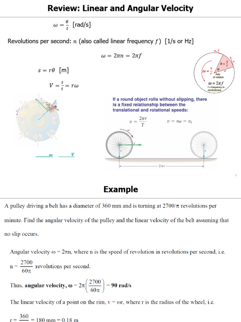 Understanding Linear and Angular Velocity | PDF