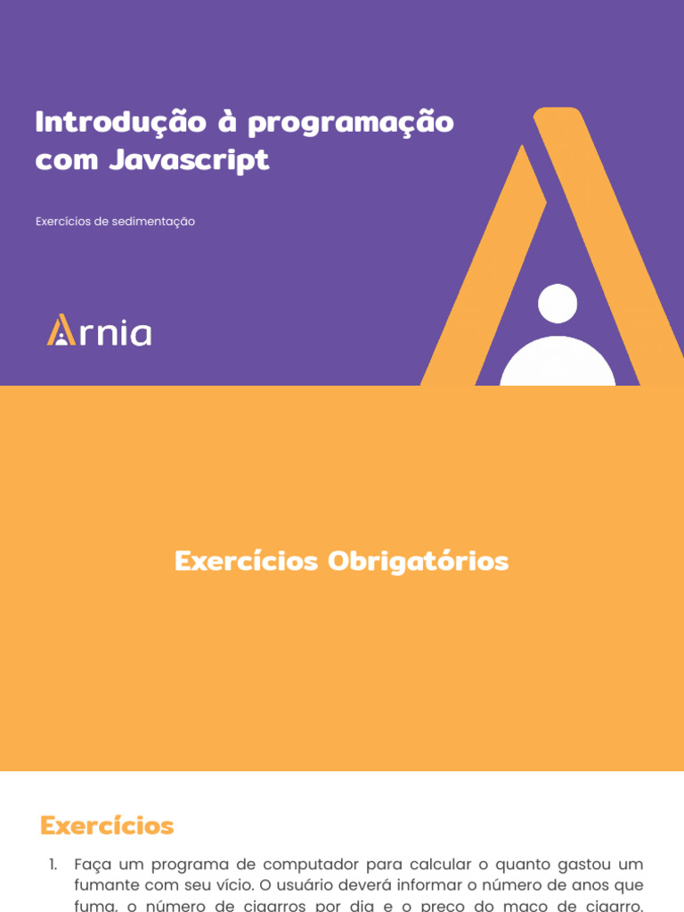 Exercícios de Programação em Javascript | PDF