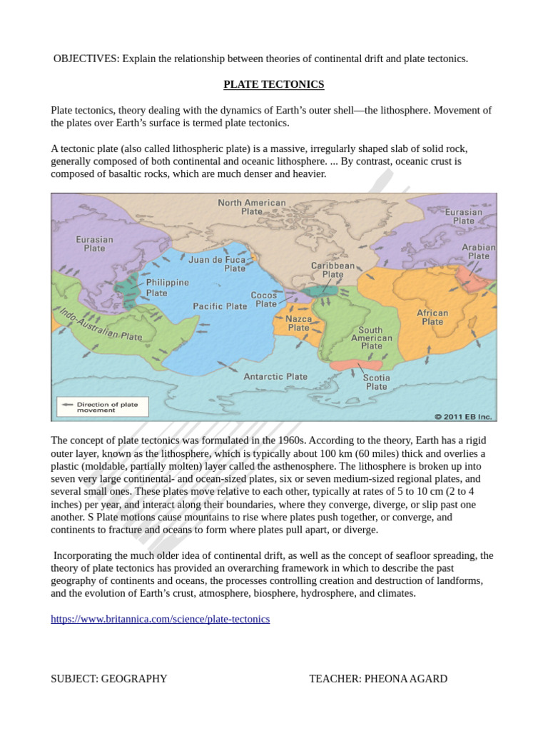 Plate Tectonics Pdf Plate Tectonics Earth Sciences